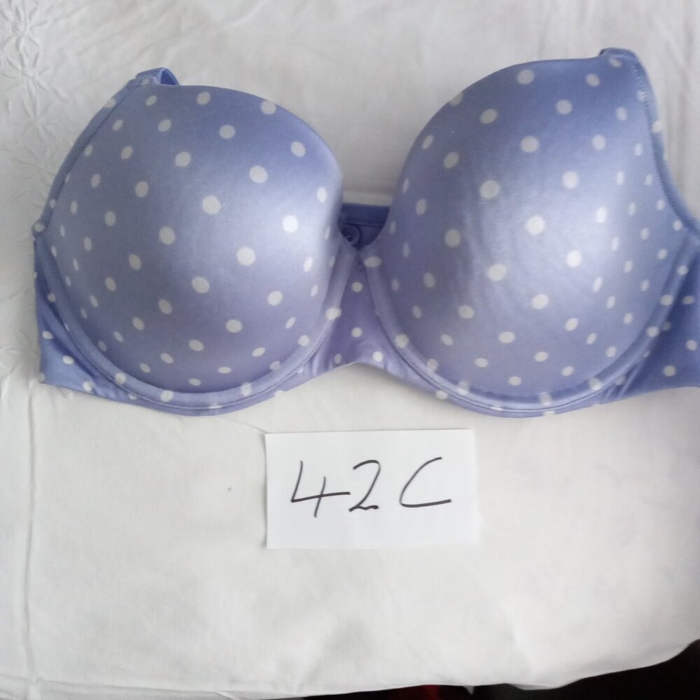 DEESSE LILAC POLKA DOT UNDERWIRE  BRA - BRAND NEW - SIZE 42C